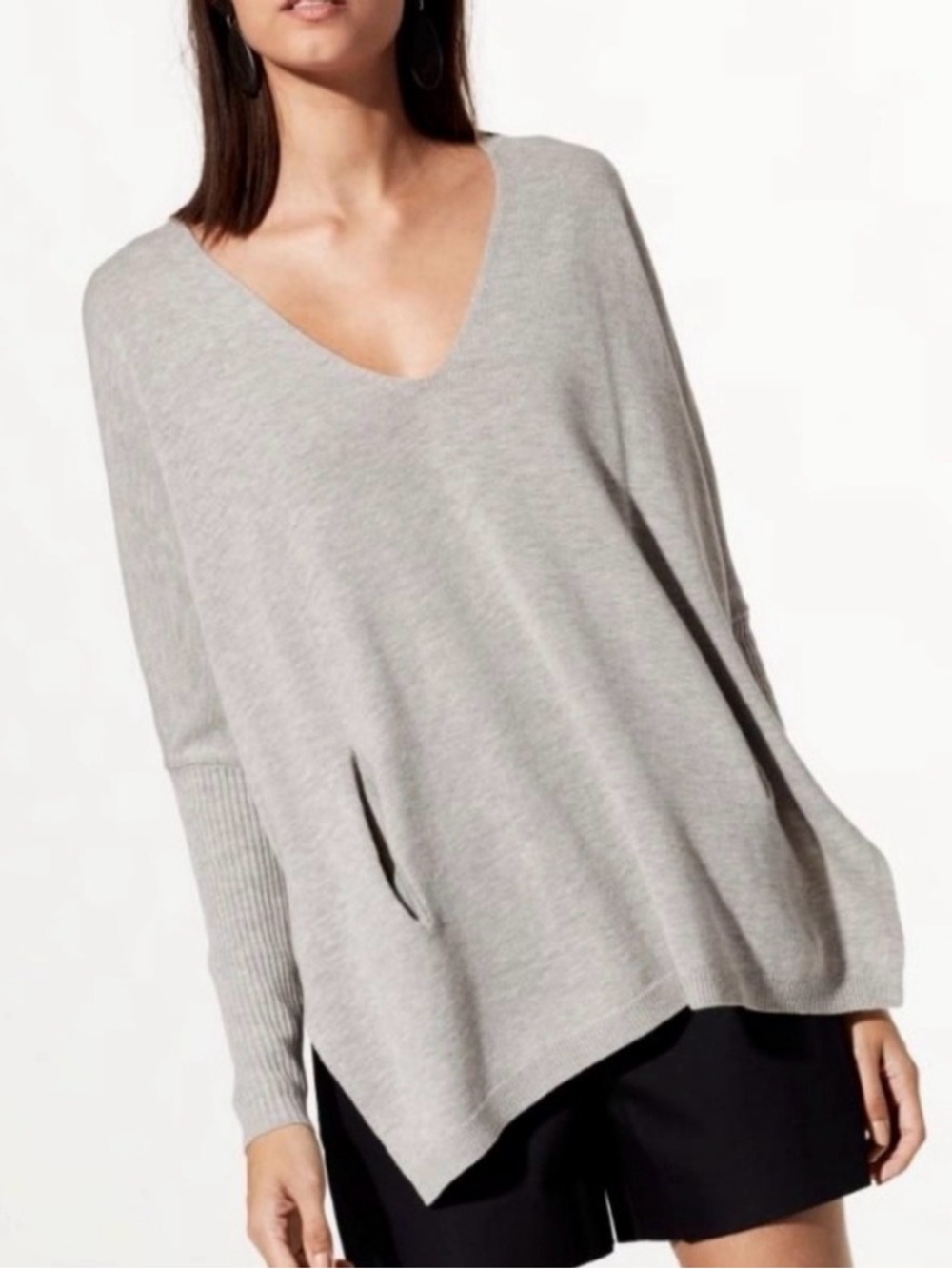 BABATON Baylor Light Gray Women's Sweater w Pockets